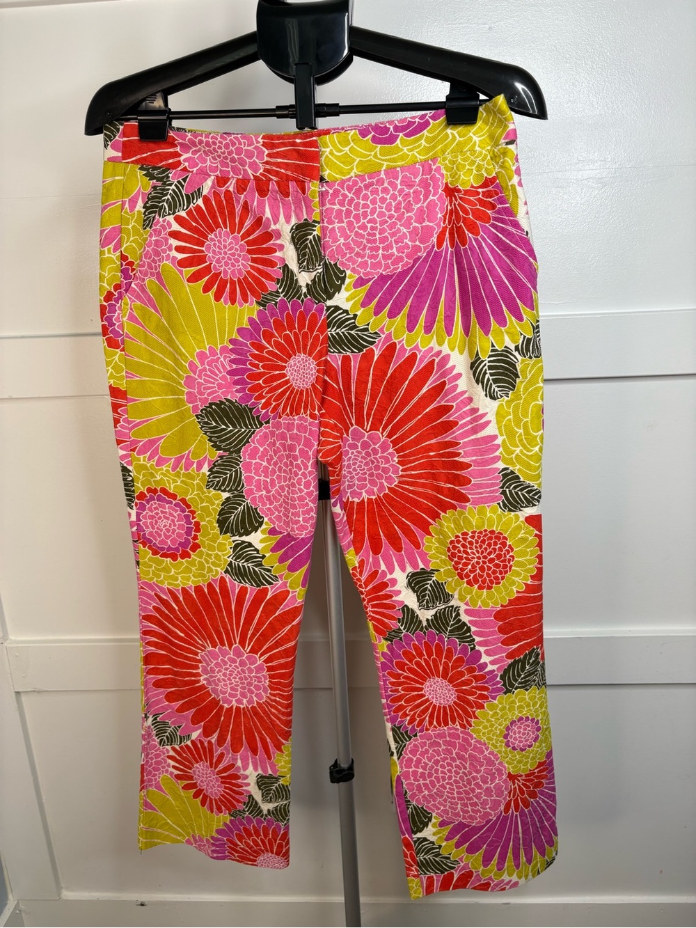 Trina Turk Bright Floral Capris in Pink, Red & Yellow